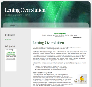 Lening Oversluiten Lening Oversluiten